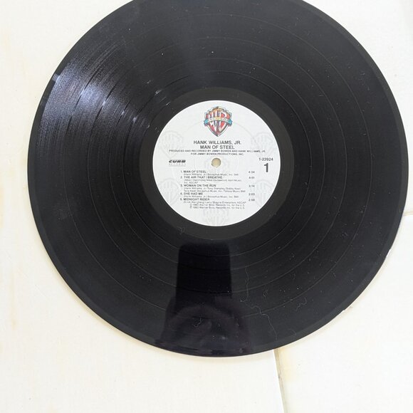 Lot of 3 Hank Williams Jr Records & CD Man of Steel Strong Stuff Vinyl Greatest - Picture 4 of 13